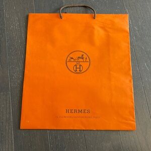 Authentic Hermes empty shopping bag size large